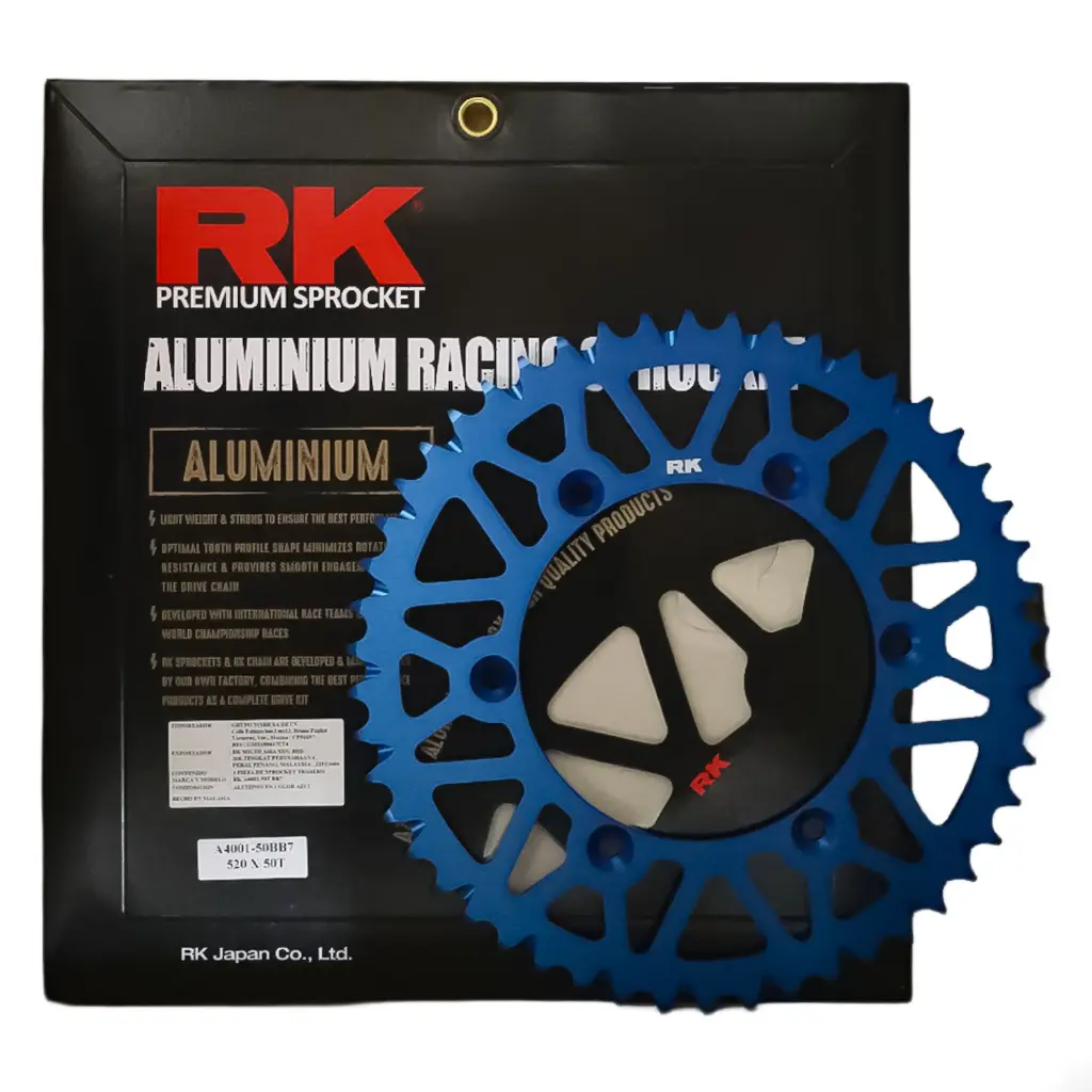 CORONA DE ALUMINIO RK 520 X 50T YAMAHA 125/250