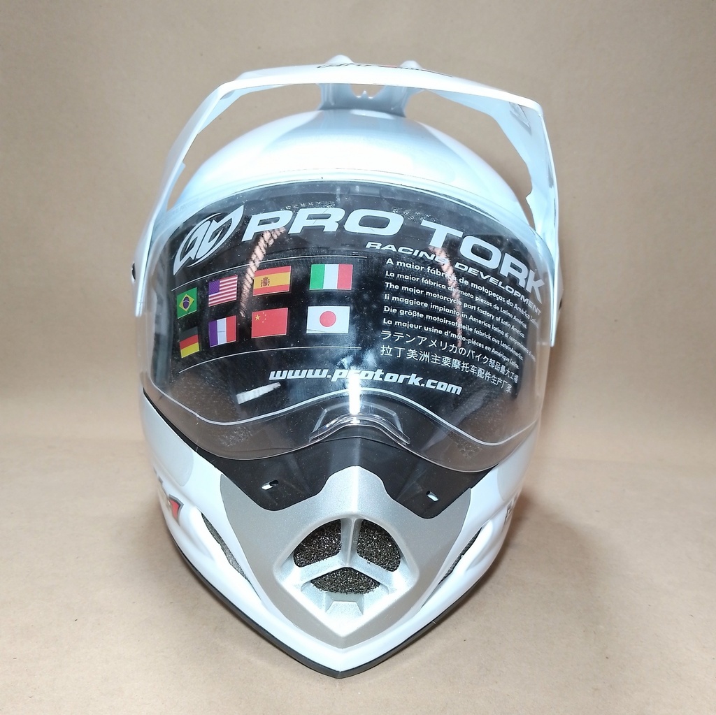 CASCO CROSS TH1 VISION BLANCO PRO TORK 