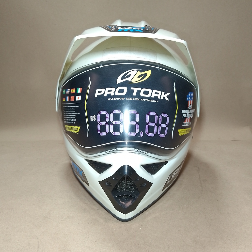 CASCO LIBERTY MX PRO VISION BLANCO PRO TORK 