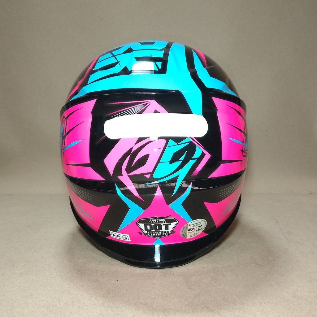 CASCO CROSS INFANTIL NEGRO-ROSA PRO TORK