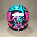 CASCO CROSS INFANTIL NEGRO-ROSA PRO TORK