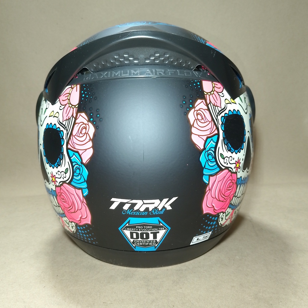 CASCO EVOLUTION G7 MEXICAN SKULL NEGRO MATE 