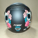 CASCO EVOLUTION G7 MEXICAN SKULL NEGRO MATE 