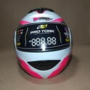 CASCO V-PRO JET 2 CARBONO BLANCO/ROSA PRO TORK 
