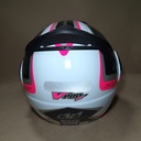 CASCO V-PRO JET 2 CARBONO BLANCO/ROSA PRO TORK 