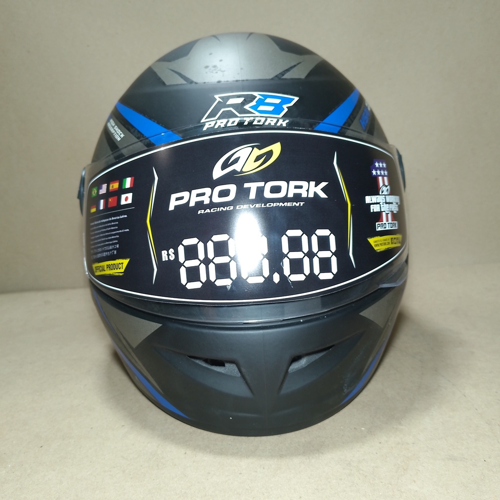 CASCO R8 PRO TORK AZUL GRANDE 