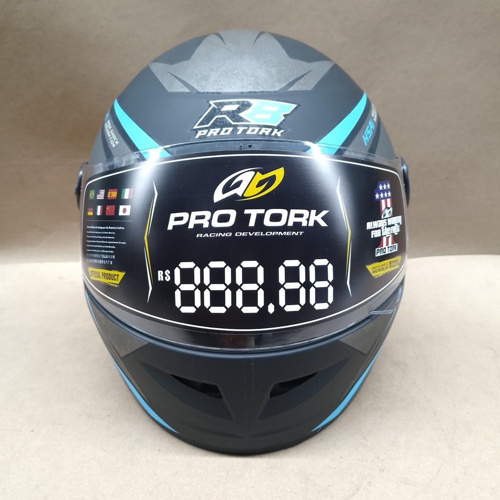 CASCO R8 PRO TORK AZUL CLARO 