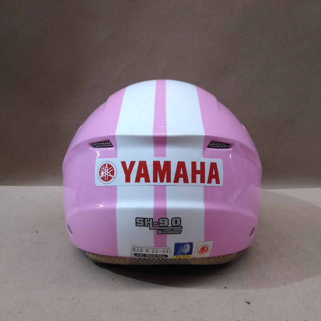 CASCO SHIRO BI-COLOR ROSA-BLANCO 3/4 XXL