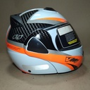 CASCO V-PRO JET 2 CARBONO BLANCO/NARANJA PRO TORK 