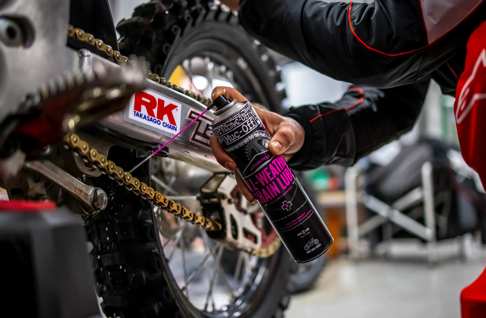 All-Weather Chain Lube in Workshop (Jay Hague).gif