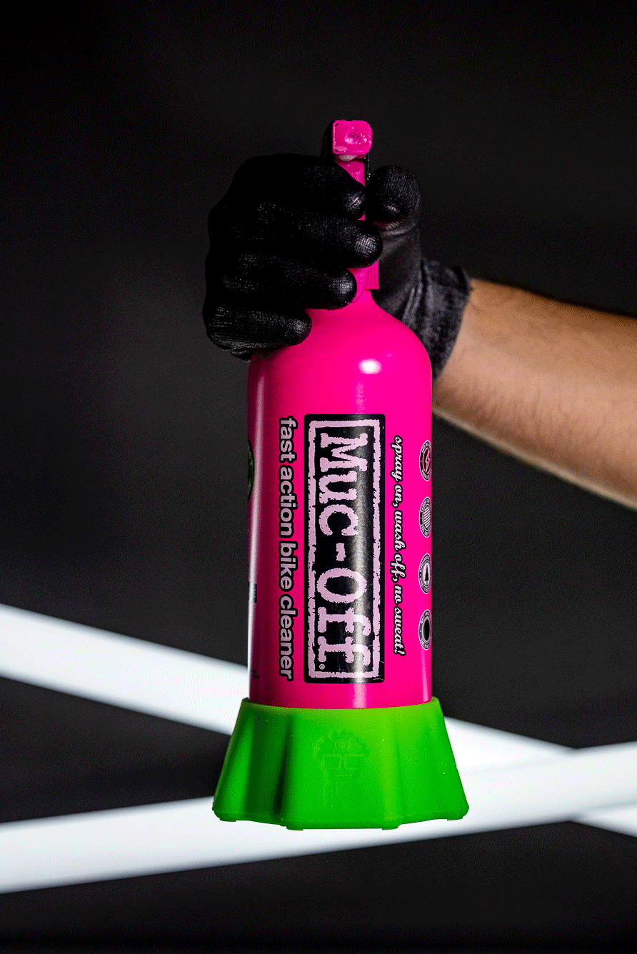 Spraying Bottle For Life (Towards Camera) (on Black Backdrop)(P).gif