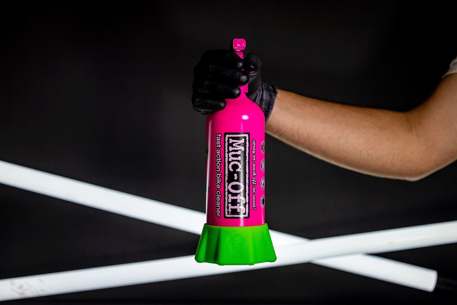 Spraying Bottle For Life (Towards Camera) (on Black Backdrop).gif