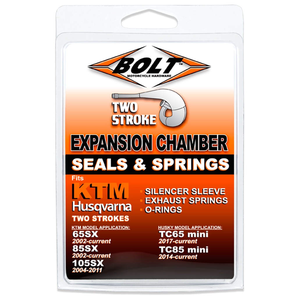 MUELLES Y SELLOS DE CÁMARA DE EXPANSIÓN DE 2 TIEMPOS Para KTM '02-ACTUAL 65cc-85cc, 2004-2