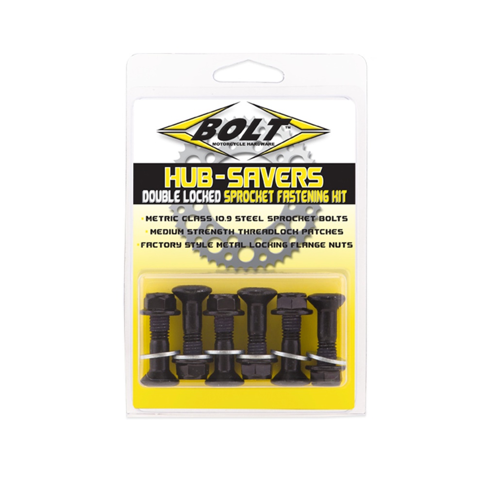 SUJETADORES DE RUEDA DENTADA DE BLOQUEO DOBLE HUB SAVERS NEGRO