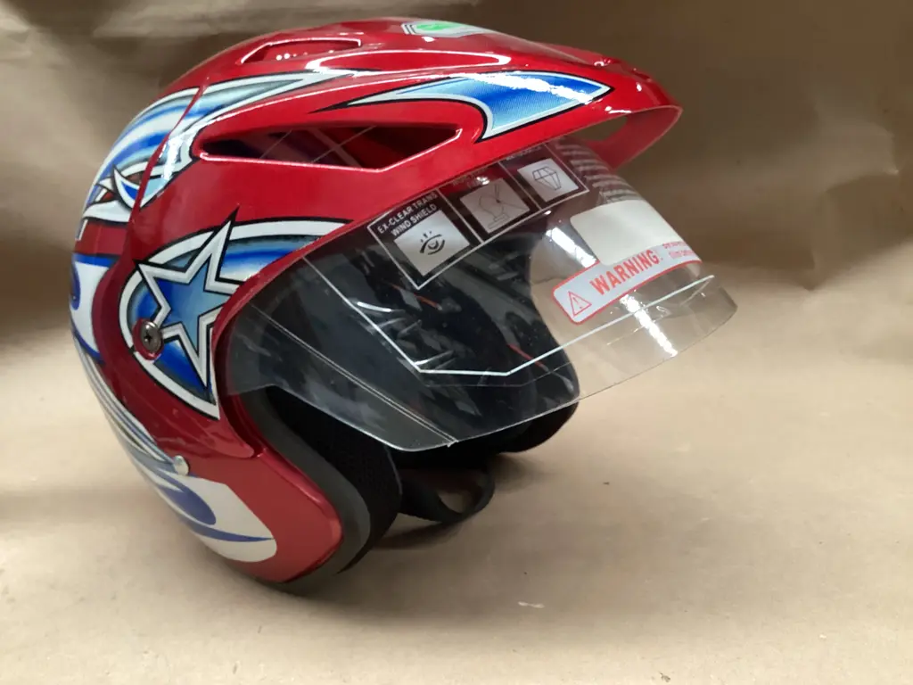 CASCO ABS ABIERTO ROJO L