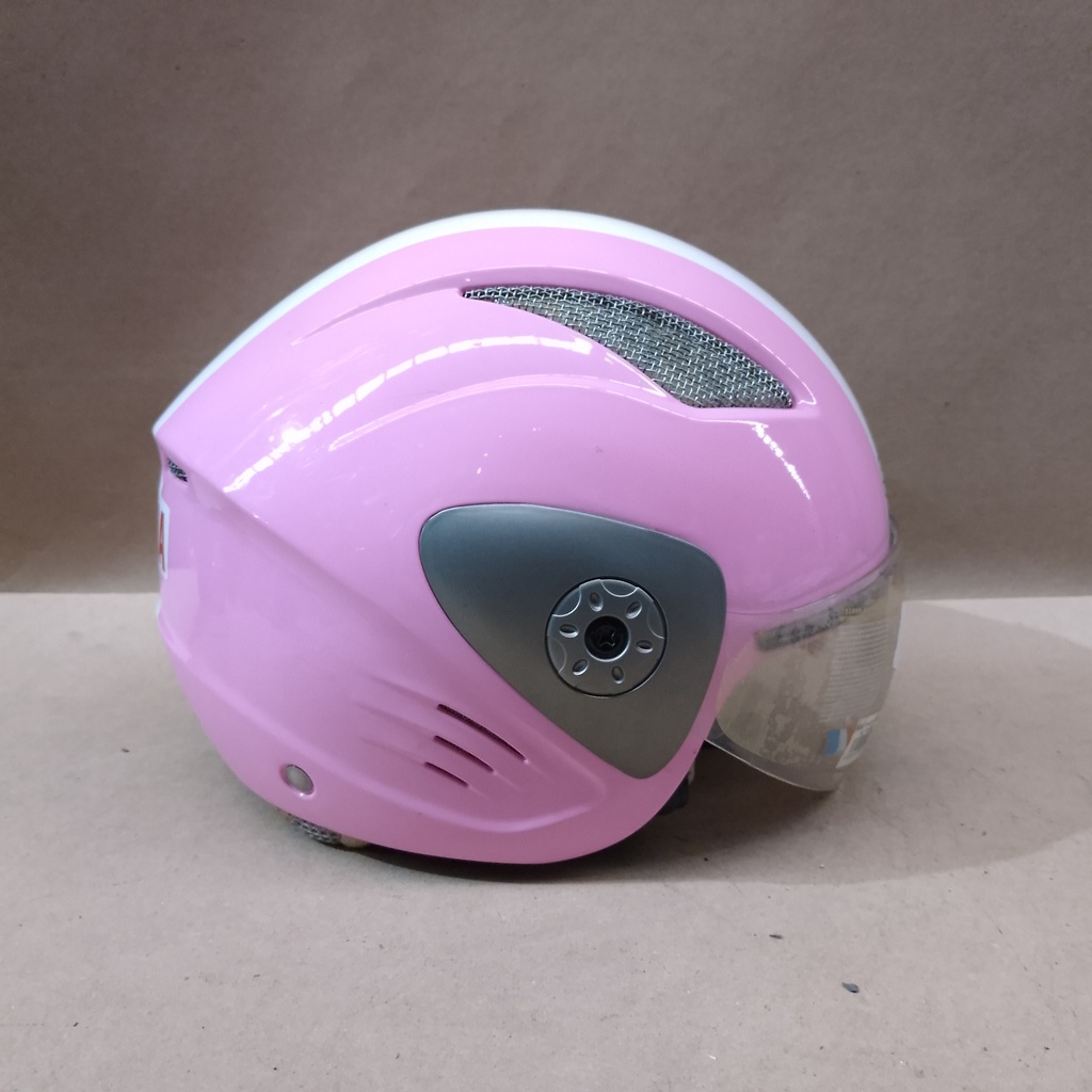 CASCO SHIRO BI-COLOR ROSA-BLANCO 3/4 XXL