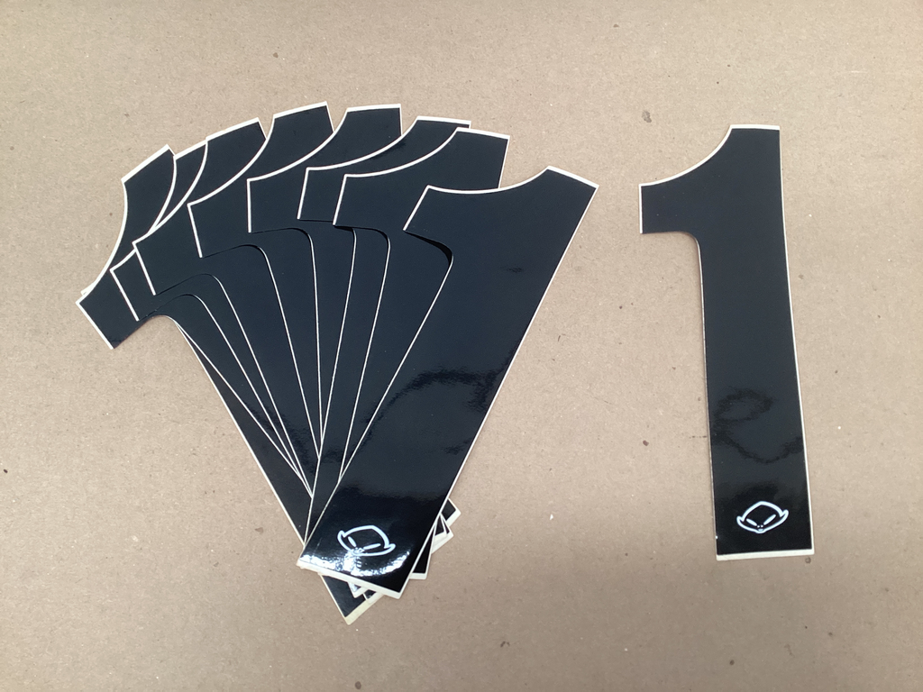 NUMEROS PARA MOTO 1 NEGRO - BOLSA CON 10