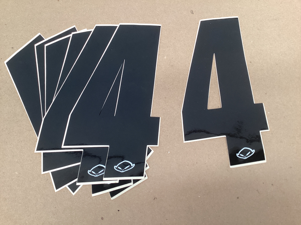 NUMEROS PARA MOTO 4 NEGRO - BOLSA CON 10