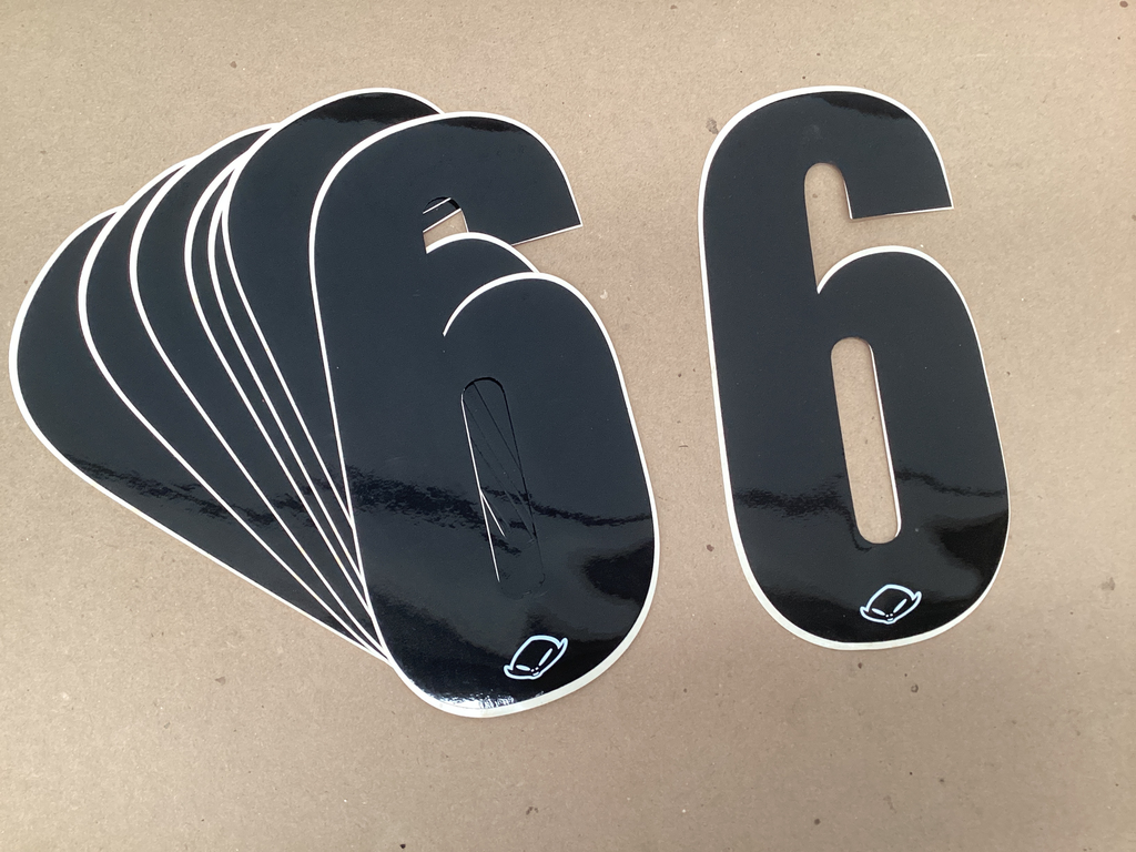 NUMEROS PARA MOTO 6 NEGRO - BOLSA CON 10
