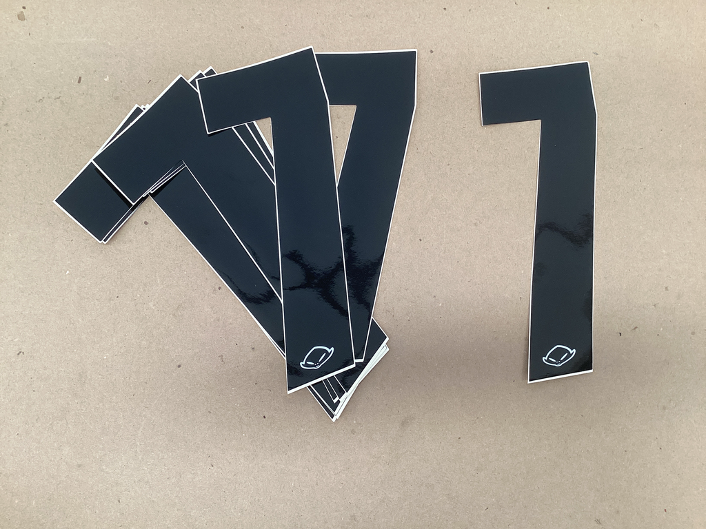 NUMEROS PARA MOTO 7 NEGRO - BOLSA CON 10