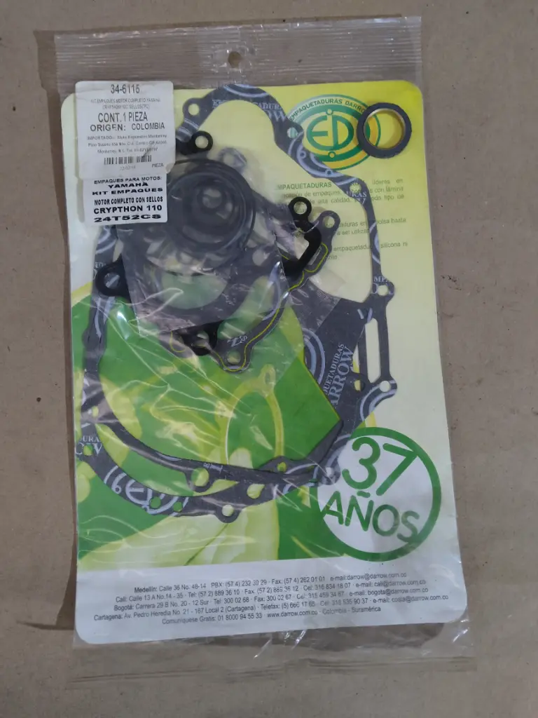 SET DE EMPAQUES MOTOR COMPLETO YH CRYPTON 110 /C SELLOS