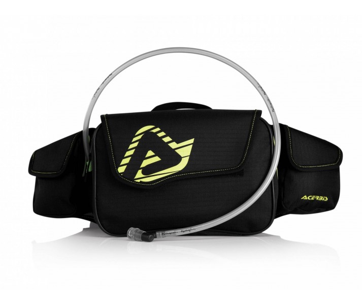 CANGURERA ACERBIS CON BOLSA DE AGUA NEGRO/AMARILLO