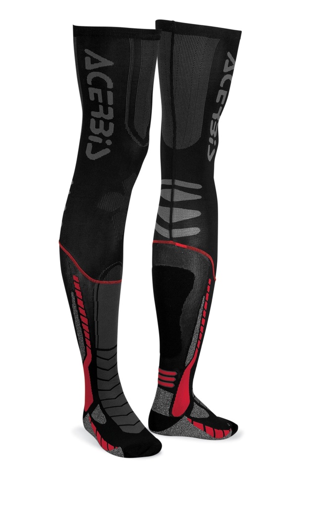 [0021693323063] CALCETA LARGA X-LEG PRO  (Negro/Rojo, S/M)