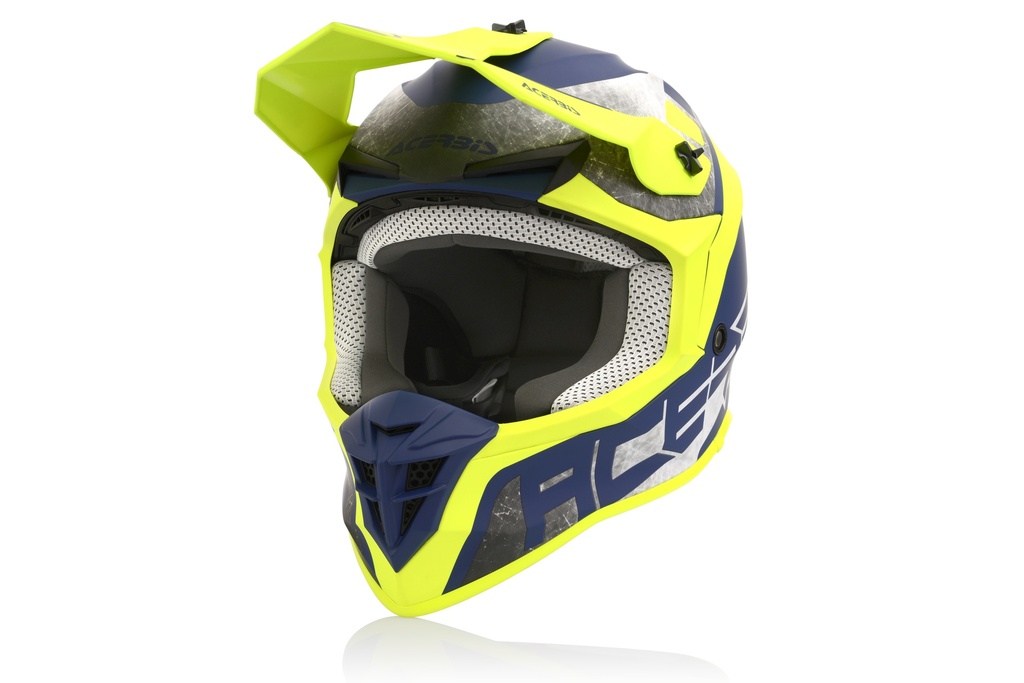 [0024473274062] CASCO MOTOCROSS LINEAR (Amarillo/Azul, S)