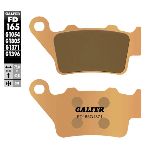 BALATA TRASERA GALFER FD165G1371 (SINTERIZADA)