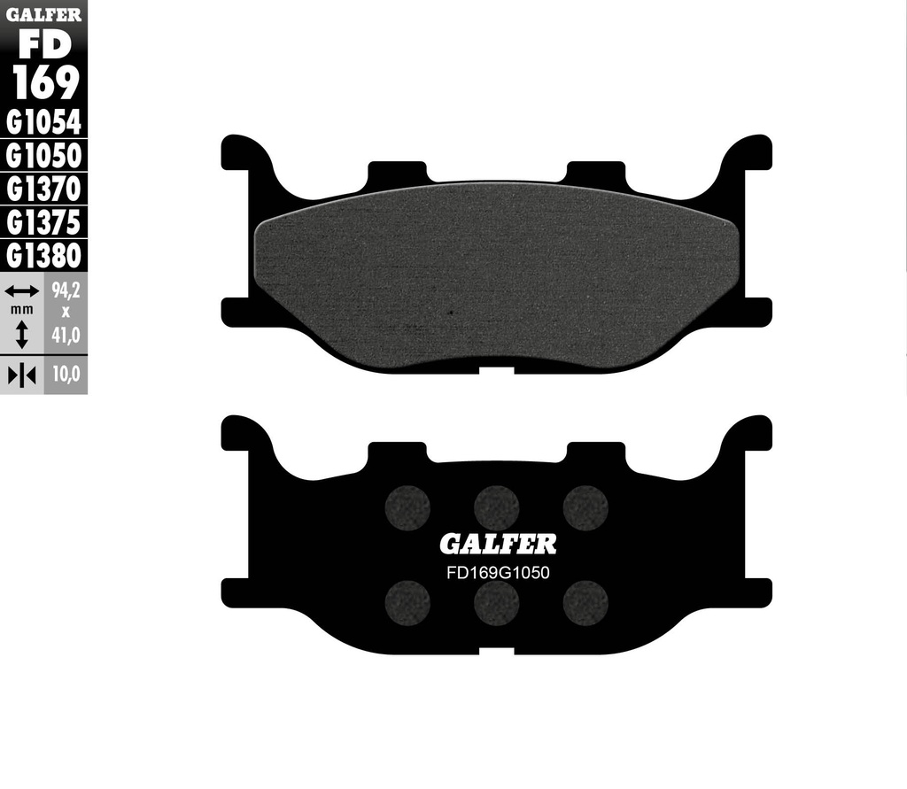 BALATA DELANTERA GALFER FD169G1050 (SEMI - METALICA)