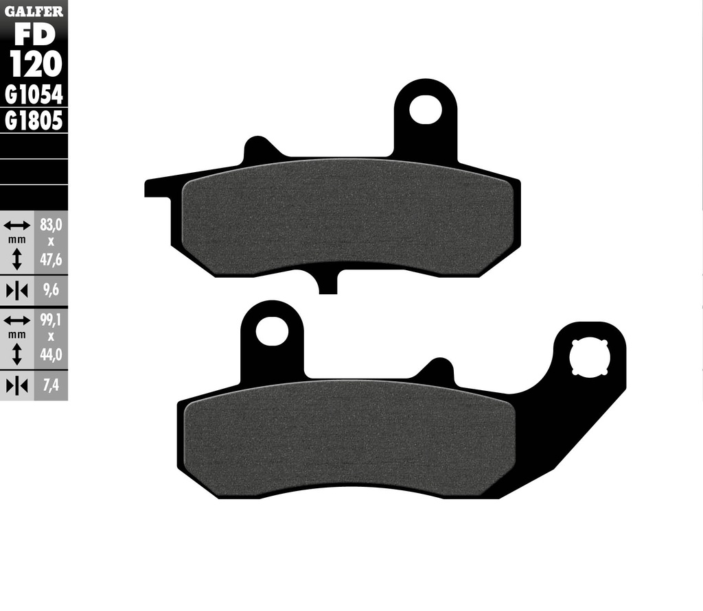 BALATA TRASERA GALFER FD120G1054 (SEMI - METALICA)