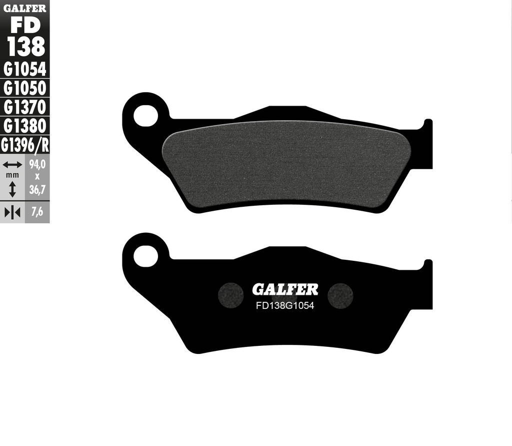 BALATA DELANTERA GALFER FD138G1054 (SEMI - METALICA)