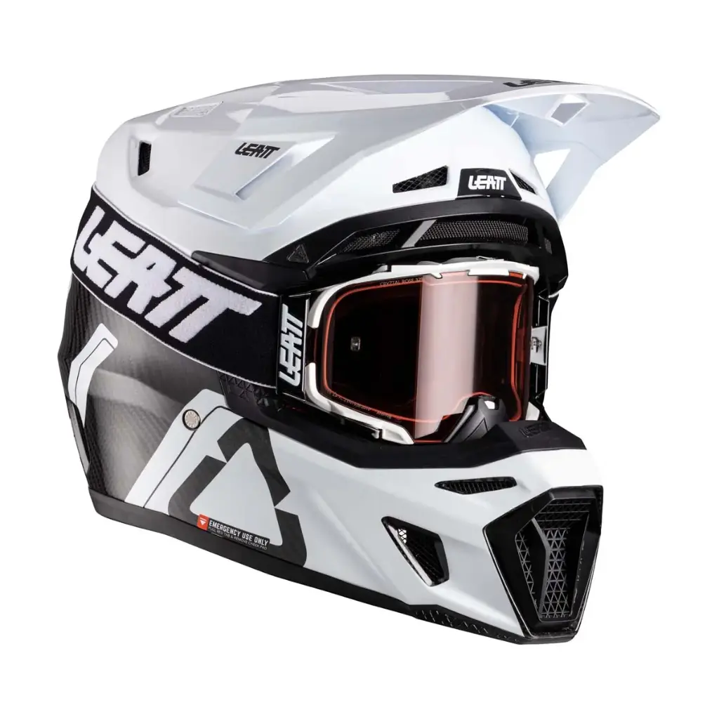 KIT LEATT CASCO MOTO 9.5 CARBON Y GOGGLES IRIZ 6.5