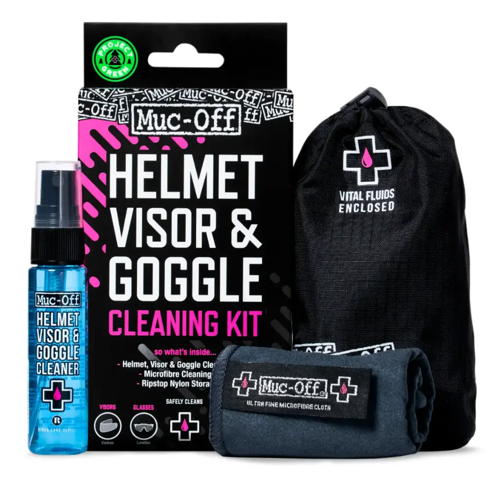 MUC-OFF KIT DE LIMPIEZA DE VISOR Y GOGGLES DE CASCO