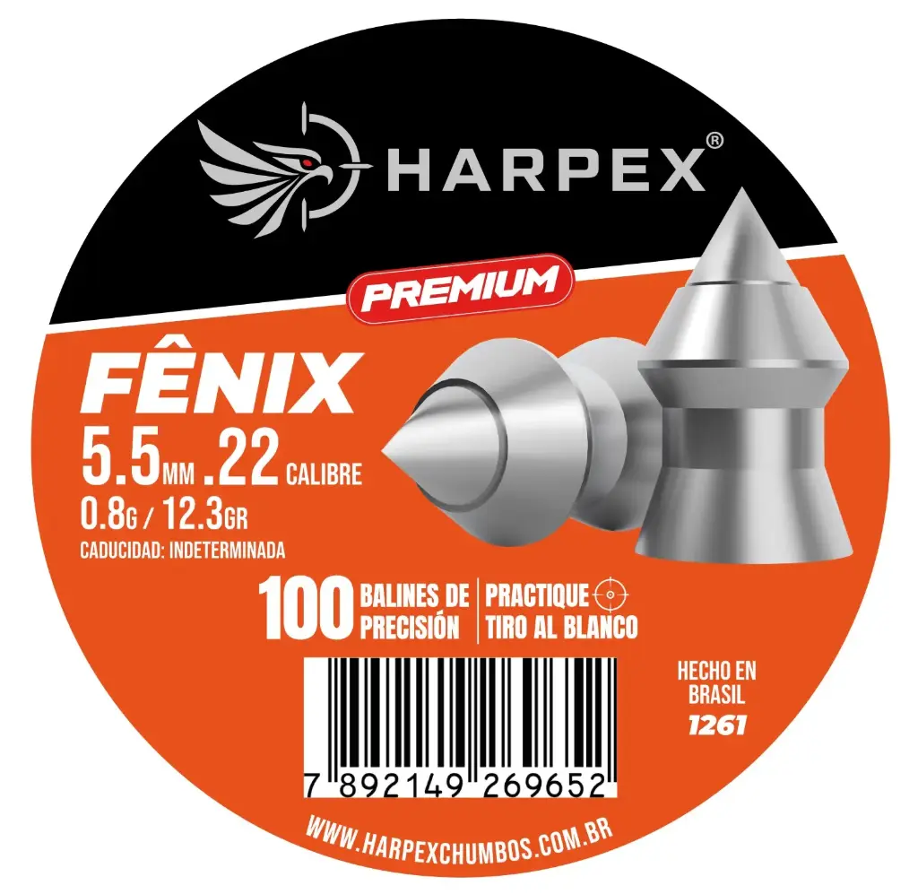 [1261] BALINES FÊNIX PREMIUM 5.5MM .22 CALIBRE