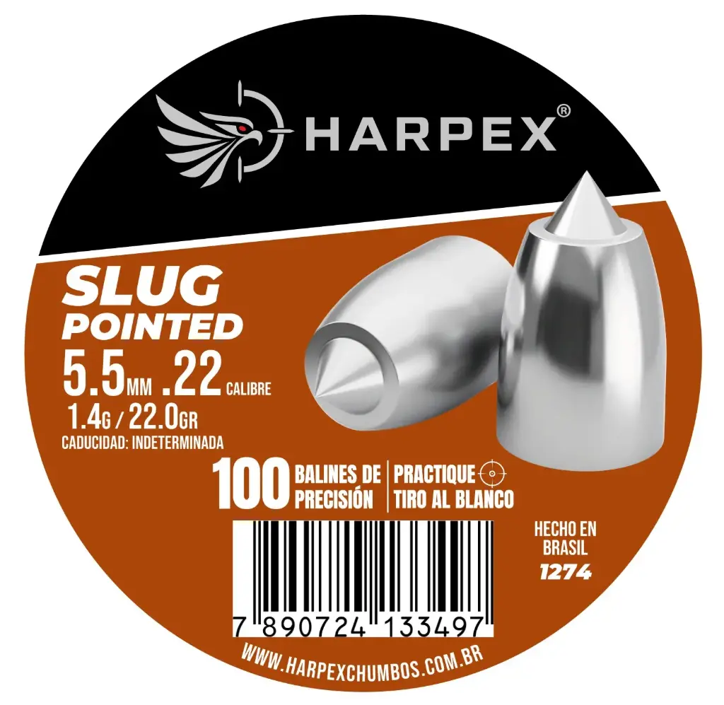 [1274] BALINES SLUG POINTED 5.5MM .22 CALIBRE 