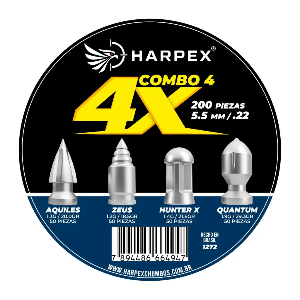 [1272] BALINES COMBO 4 4X 5.5MM .22 CALIBRE 