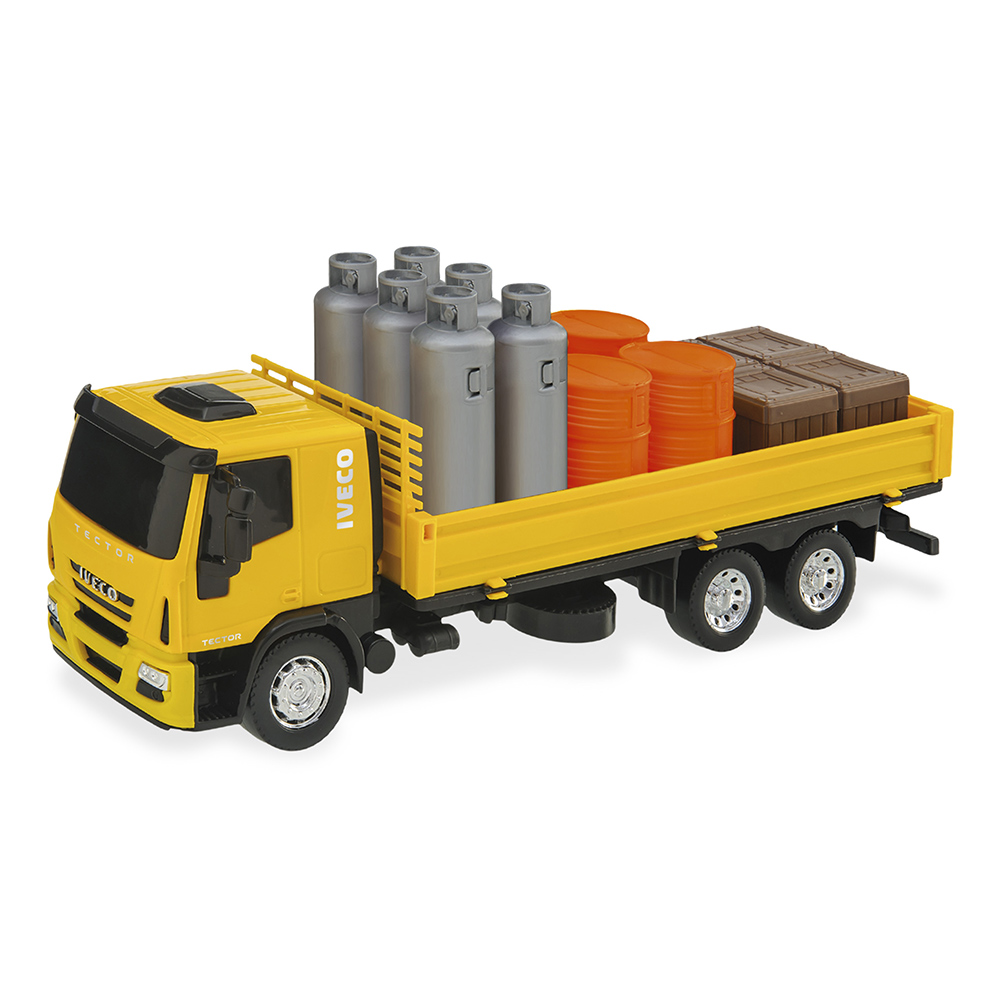 CAMION IVECO CON CILINDROS AMARILLO