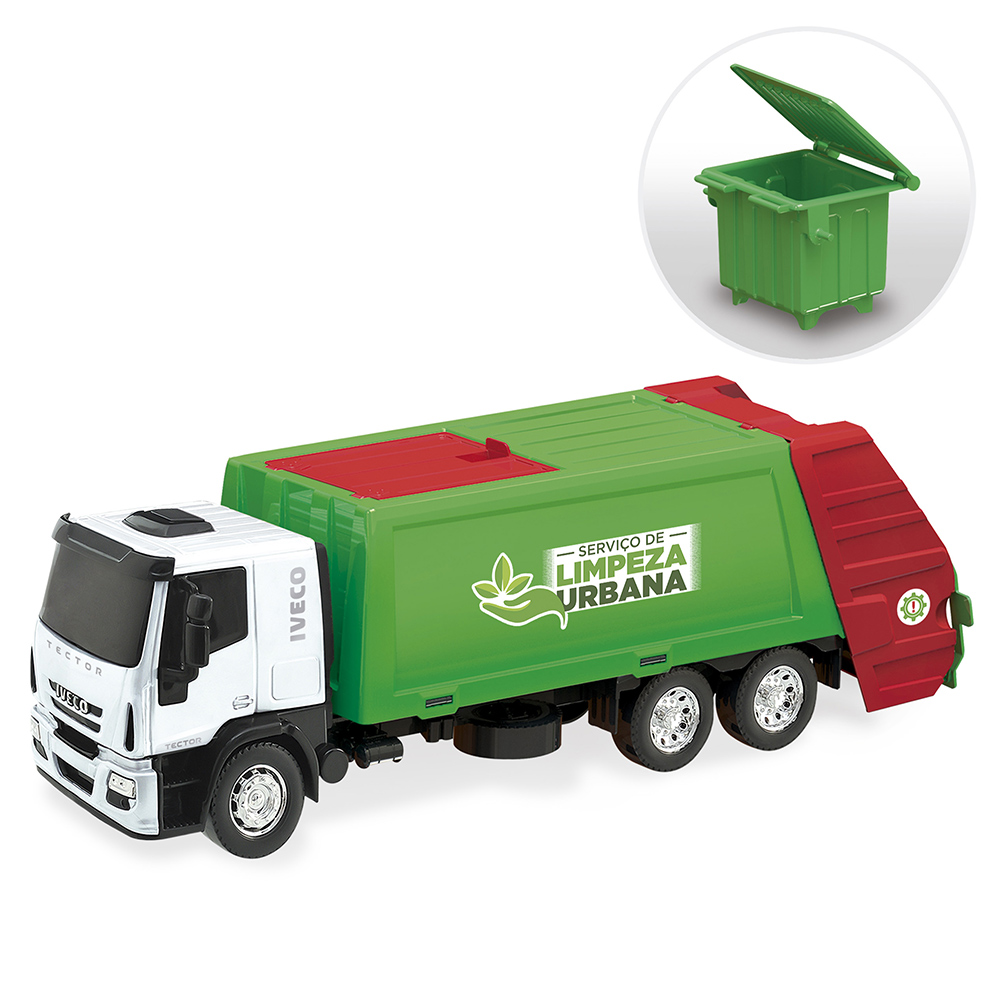 CAMION IVECO RECOLECTOR DE BASURA VERDE / NARANJA