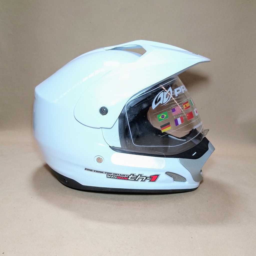 CASCO CROSS TH1 VISION BLANCO PRO TORK 