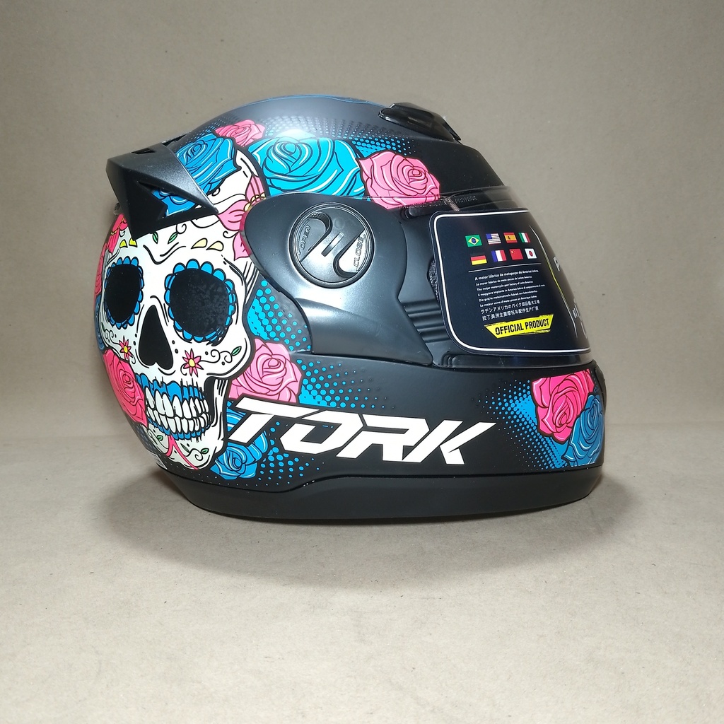 CASCO EVOLUTION G7 MEXICAN SKULL NEGRO MATE 