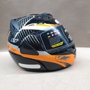 CASCO V-PRO JET 2 CARBONO NEGRO/NARANJA PRO TORK 