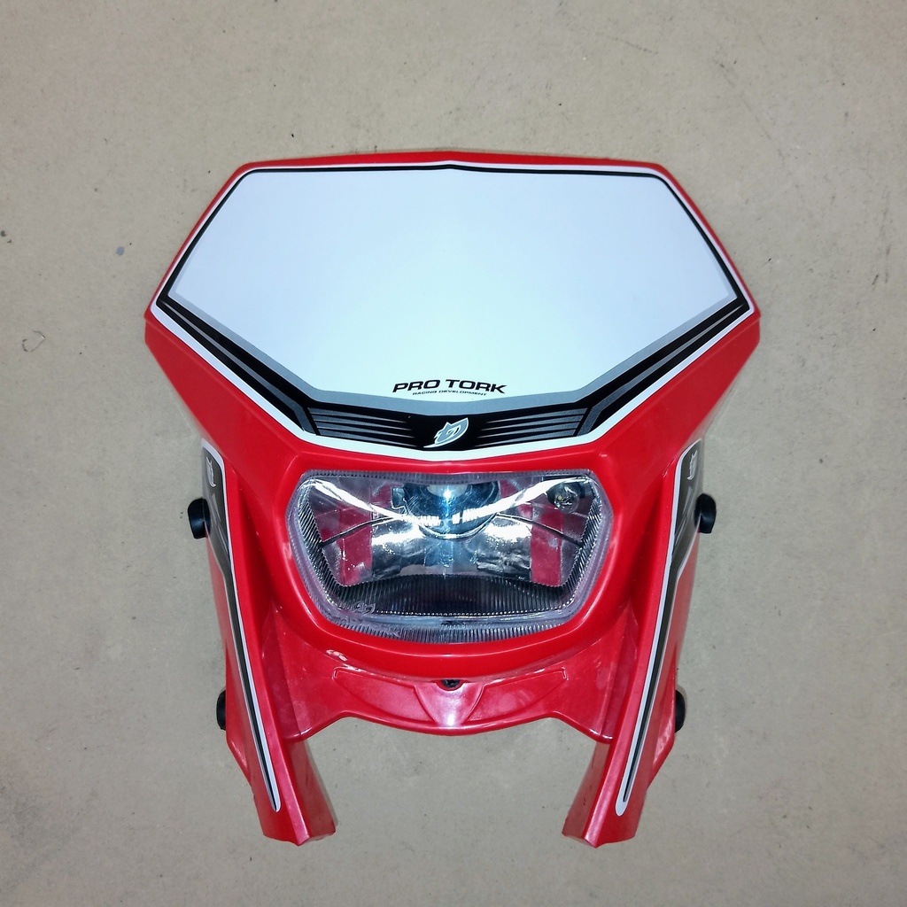 FARO CON CARENADO UNIVERSAL PRO TORK - ROJO (SIN LAMPARA)