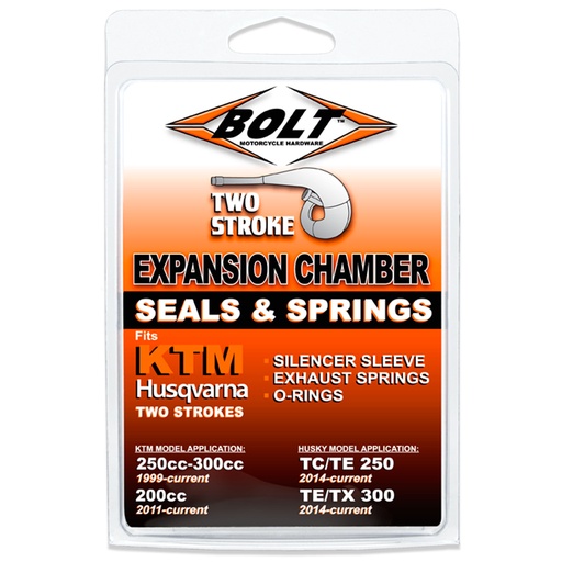 [EU.EX.200-300cc] MUELLES Y SELLOS DE CÁMARA DE EXPANSIÓN DE 2 TIEMPOS KTM para KTM '11-ACTUAL 200cc, '99-c