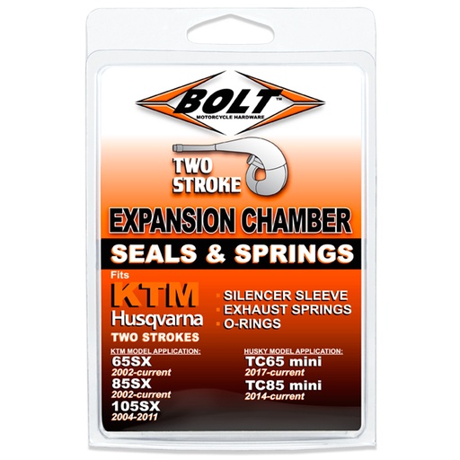 [EU.EX.65-85cc] MUELLES Y SELLOS DE CÁMARA DE EXPANSIÓN DE 2 TIEMPOS Para KTM '02-ACTUAL 65cc-85cc, 2004-2