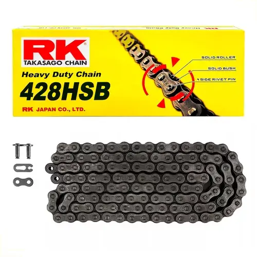 [428HSB X 126L] Cadena de Tracción RK 428HSB126 – Heavy Duty (Reforzada)