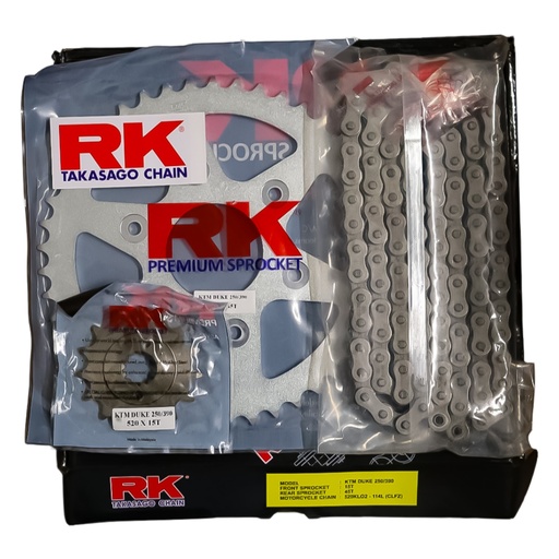[520KLO2 X 114L] KIT CADENA RK 520KLO2 X 114L-FZ KTM DUKE 250/390 