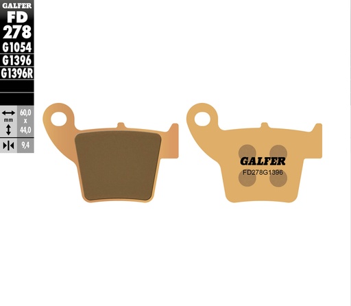 [FD278G1396] BALATA TRASERA GALFER [FD278G1396]