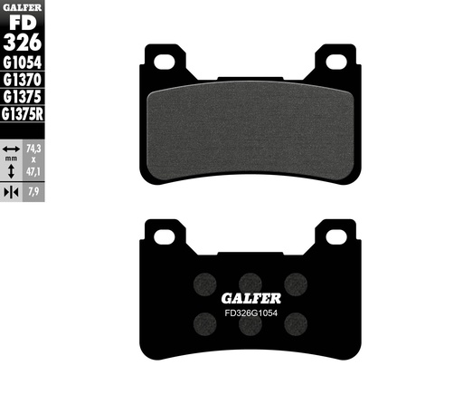 [FD326G1054] BALATA DELANTERA GALFER FD326G1054 (SEMI - METALICA)