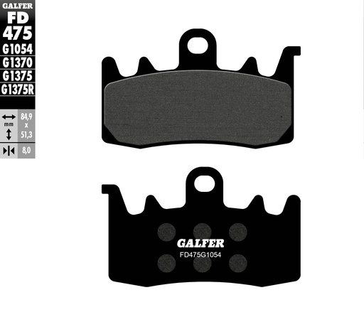 [FD475G1054] BALATA DELANTERA GALFER FD475G1054 (SEMI - METALICA)